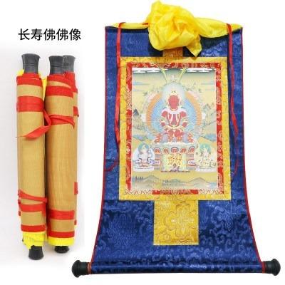 China Traditional the Tibetan model Amitayus Buddha Thangka of Buddha for sale