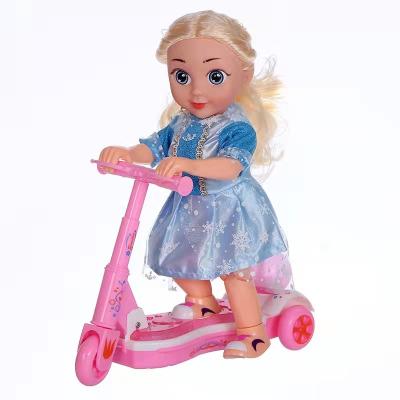 China Battery Operated Toy Children's Toy Scooter Music Luminous Multifunctional Doll Cute Girl Doll Toy Factory Outlet for sale