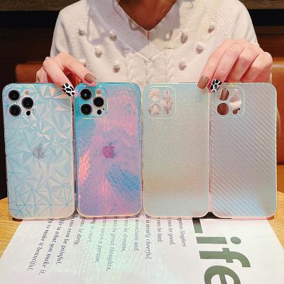 China New INS Glitter Diamond Pattern Color Changing Phone Shockproof Case For iPhone 13 12 11 pro X Max XS XR 7 8 plus Fundas for sale