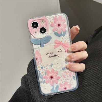 China Floral Rose Shockproof Flower Protective Camera Women Phone Case For iPhone 13 12 11 pro X Max XS XR 7 8 plus for sale