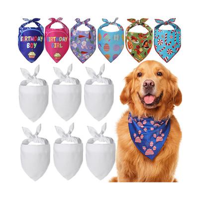 China Sublimation Pet Viable Scarf, Custom Washable Logo Triangle Blank Sublimation Dog Bandana Bib Printed Polyester Heat Transfer for sale