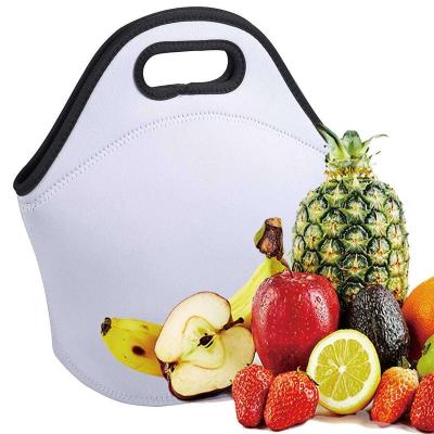 China Waterproof Heat Press DIY Custom Design Kids Blank Insulated Blank Neoprene Sublimation Lunch Tote Bag for sale