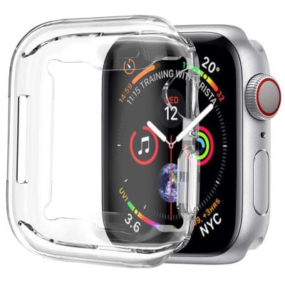 China Amazon Hot Global Soft Clear Shockproof Case Protector Bumper Cover For Apple Watch Se Series 5 6 7 42mm 44mm 45mm for sale