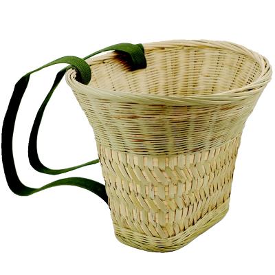 China China factory directly supply handwork double shoulder bamboo woven back basket for sale