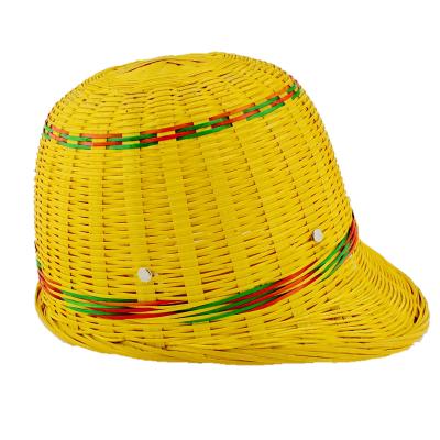 China Eco-friendly Agricultural Summer Visor Straw Hat With Woven Steel Plate And Bamboo Hat for sale