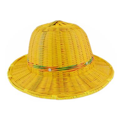 China Full Summer Construction Site Construction Hat Eco-Friendly Sun Bamboo Breathable With Steel Plate Bamboo Braided Hat for sale