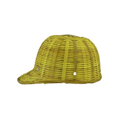 China Eco-friendly Construction Site Safety Thickened Construction Hat Summer Breathable Anti-Smashing Protective Bamboo Braided Hat for sale