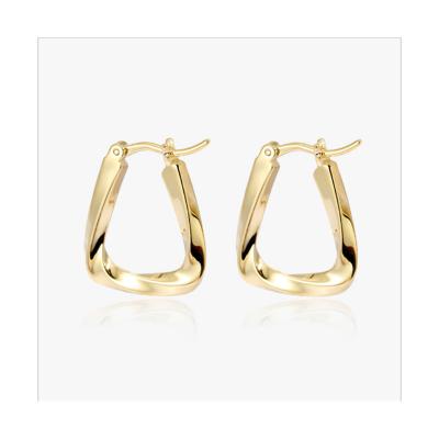 China Other Fashion Luxury Earrings 925 K Sterling Silver Gold Plated Stud Earrings With Geometric Stud Earrings For Women for sale