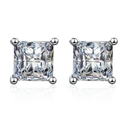 China Other Factory Wholesale Women Adjust Mosan Women Diamond Earrings Elegant Waterproof Earrings for sale