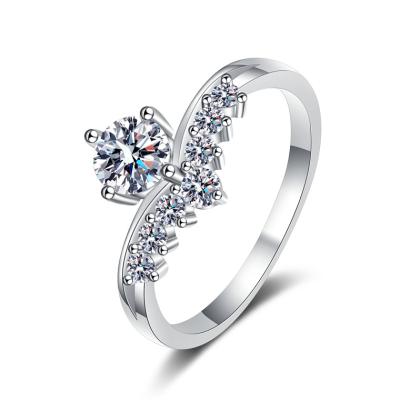 China The Other Ring Versatile Simple Ins Women's Winddiamond Ring Convenient Silver Rings for sale