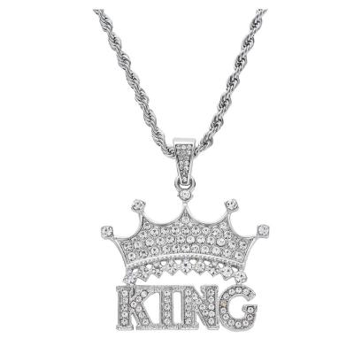 China The Other Ultimate Hip Hop Professional Necklace Design Byh Unique Crown Jewelry Maker Zircon Chain Necklace for sale