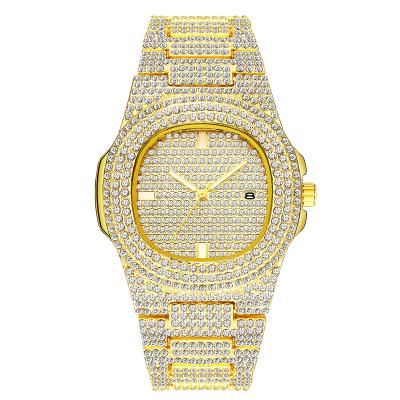 China Hot sale fashion men's and women's steel band watches day/date studded with star calendar diamond steel band quartz watches for sale