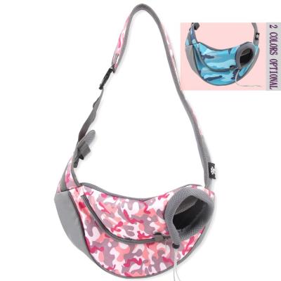 China LEISURE Animal Leisure Style Camouflage Small Travel Cat Pet Sling Bag for sale