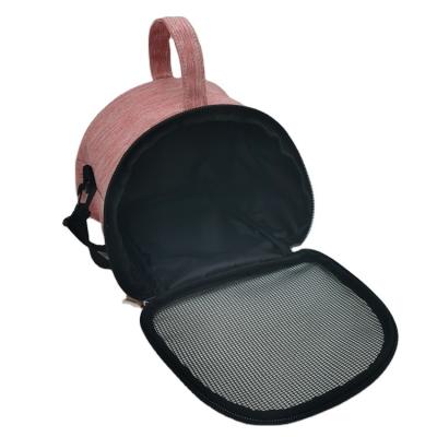 China Small Stable And Durable Fashionable Pink Semicircle Shape LEISURE Pet Carry Bag for sale