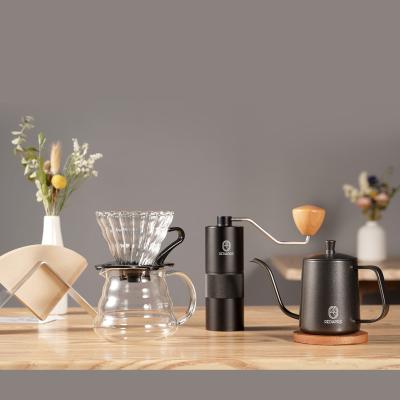 China High Quality Viable Coffee Pot Pour Over Coffee Tea Kettle Coffee Pot Bean Grinder Sets Gift Box Set for sale