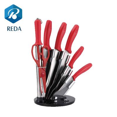 China Viable bestselling 8 pcs kitchen knife set with acrylic block for sale