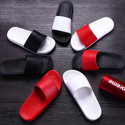 China Breathable Men Slippers Pattern Solid Color PVC Material Non Slip Men Slippers for sale