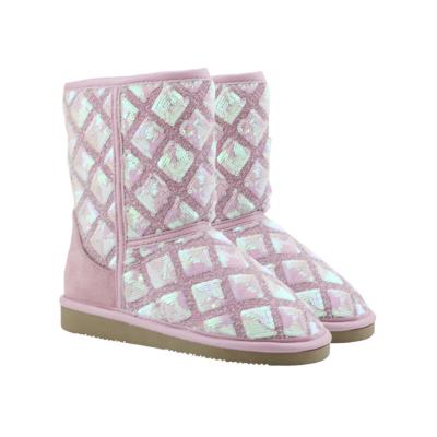 China Plush Lining Women Winter Snow Boots Sequin Pattern  Keep Warm for sale