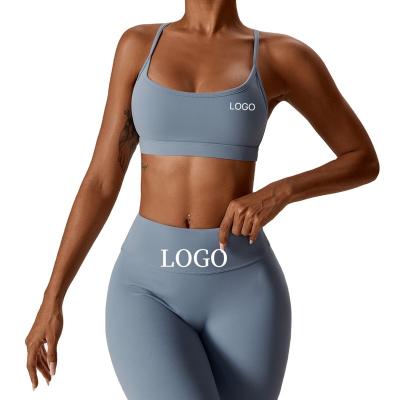 China Breathable Custom LOGO  Sports Bra Leggings Sets Workout Fitness Wear Yoga Sets For Women for sale