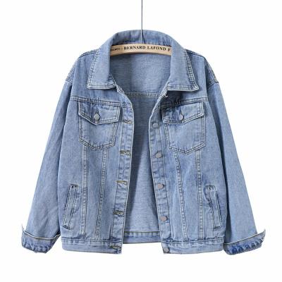 China QUICK DRY plus size denim jacket womens spring coat 2022 NEW loose loose outerwear Autumn Chic Ladies Jackets S-5XL denim jacket for sale