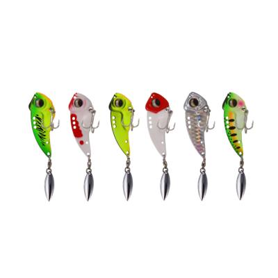 China Lead Jig HAWKLURE Paint Metal VIB Lure 3D Eyes Vibration Bait 17g Distant Possibility Slots Hook Bass Bait Deep Sea Fishing Artificial for sale