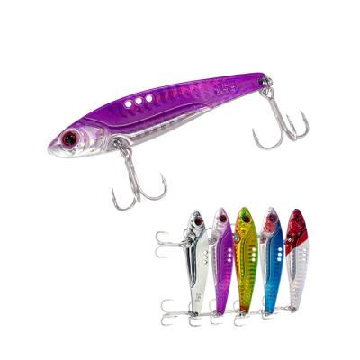 China Lead Jig HAWKLURE Paint Metal VIB Lure 3D EyesVibration Bait 7g 10g Distant Possibility Slots Hook Bass Bait Deep Sea Fishing Artificial for sale