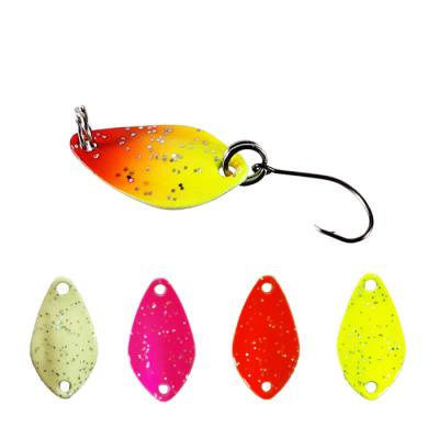 China HAWKLURE Metal Jig 1.2g 2g Metal Hard Fishing Spoon Fishing Lure Spangles With Single Hook for sale