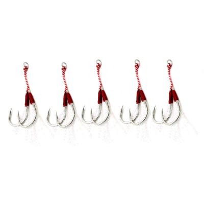 China High Carbon With Lead Feather Aid Double Hooks Fish Hooks #10 #20 Slow Hook Fish Hook Fish Products Fishing for sale