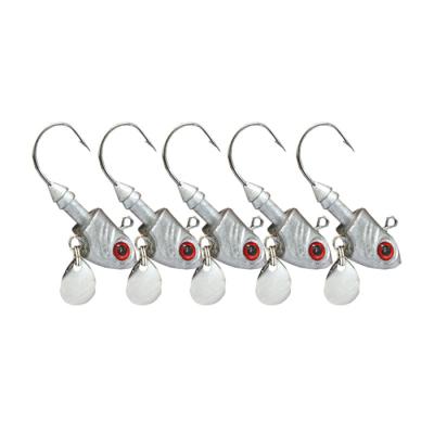 China HAWKLURE Lead Hooks Lead Lead Hooks With Sequins 7g 10g 14g 20g Spoon Jighead Hook Fishing Lure for sale