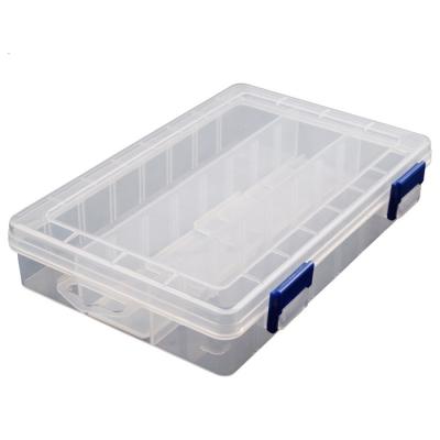 China HAWKLURE Large Detachable Transparent Plastic PP Storage Box Fishing Tackle Storage Sewing Storage Box for sale