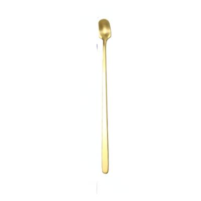 China 2021 Stainless Steel Mixing Spoon Honey Dessert Spoon Multifunctional Creative Wholesale Viable Spoon Long Handle for sale