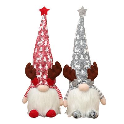 China New elegant simplicity Santa Claus Luminous Gift Antlers Rudolph plush doll classic faceless doll ornaments 2022 children's gifts for sale