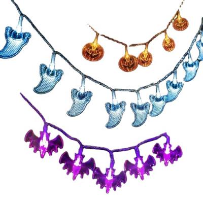 China Glowing Halloween Bat Pumpkin Ghost Light String Decoration Lamp Funny Outdoor Lantern Room String Light Decoration Lamp for sale