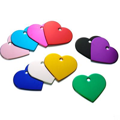 China Europe Personalized Double Sided Pet ID Tags Aluminum Dog Tag Heart for sale