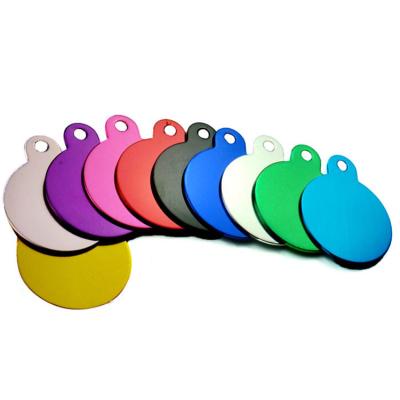 China Europe Pets Name ID Tags Colored Blank Round Aluminum Dog ID Tags for sale