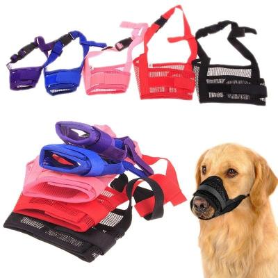 China Biting Dog Muzzle Adjustable Anti Barking Mesh Custom Nylon JEWELED for sale