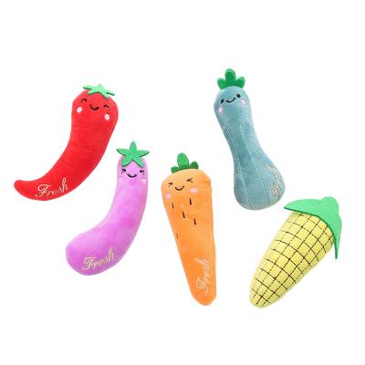 China Sustainable Cat Toys Supplies 3d Stuffed Plush Catnip Cat Toy Vegetable Cat Toys for sale