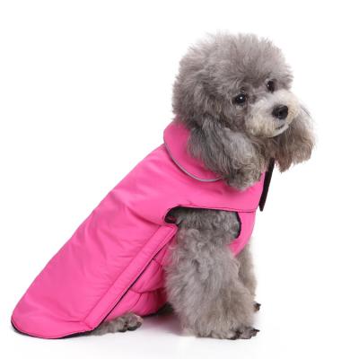 China Pet Sustainable Supplies Warm Vest Thick Padded Cold Weather Dog Reflective Coat for sale