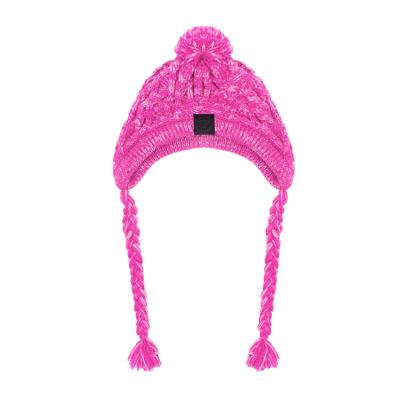 China Stocked Dog Accessories Pet Designer Logo Wool Warm Winter Knitted Dog Hat for sale