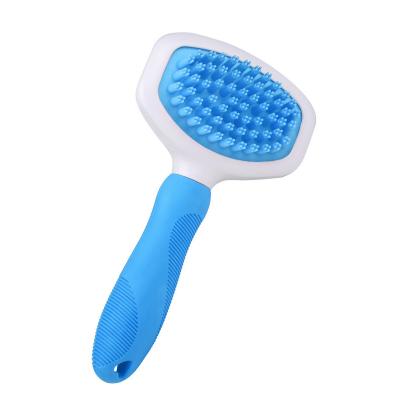 China High Quality Stocked Dog Cat Grooming Comb Massage Silicone Pet Brush for sale