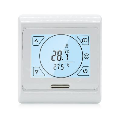 China E91.716 RTS Contemporary Contact-Button Programmable Electric Heating Thermostat with Floor Limit Sensor 16A 100-240VAC for sale