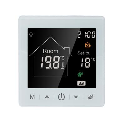 China Contemporary 16A WiFi Smart Programmable Electric Touch Screen Floor Heating Thermostat Works With Smart Life APP for sale