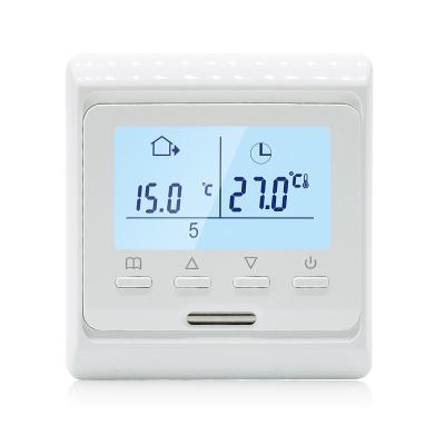 China E51.716 Contemporary LCD Programmable Electric Heating Thermostat with Floor Limit Sensor 16A 100-240VAC for sale