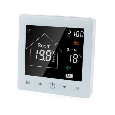 China Contemporary Hot Sale R9W.703 Capacitive Touch LCD 3A WiFi Water Heating Thermostat Programmable Smart Works with Alexa and Google for sale