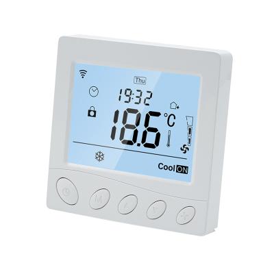 China Original Manufacturer R3W.843 Contemporary LCD 3A Smart WiFi/485 Modbus Fan Coil Thermostat for 2 Pipe System Works with Alexa and Google for sale