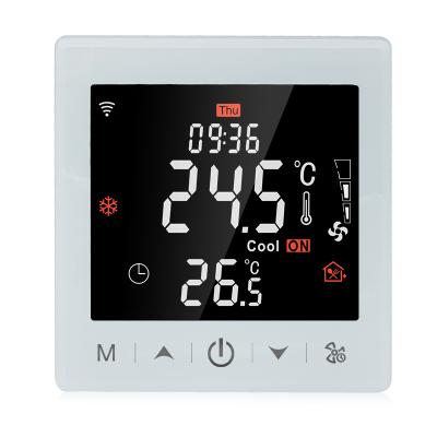 China Contemporary Original Manufacturer R9W.963 Programmable LCD 3A Smart WiFi/485 Modbus Fan Coil Thermostat Works with Alexa and Google for sale