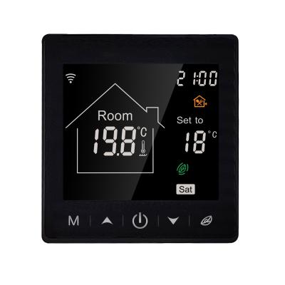 China Contemporary Smart Programmable Electric Touch Screen 16A WiFi Floor Heating Thermostat Works For Floor Heating Systems for sale