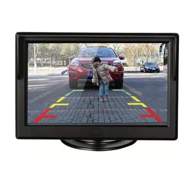 China Multi-Language Support 5 Inch TFT LCD Car Split Rear View Monitor Car Rear View Monitor CCTV Security Surveillance for sale