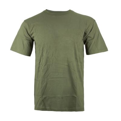 China Hot Sale QUICK DRY Custom Made Outdoor Solid Cotton Army Shirt Doublesafe Combat Green 100% Military T-Shirts Men for sale