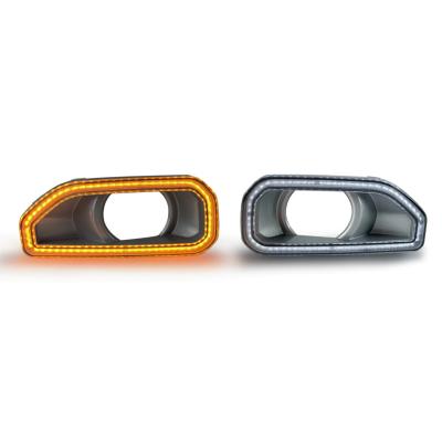 China ABS LED Front Bumper Fog Light Covers with turn signal for 18-22 Jeep Wrangler JL and Gladiator JT for sale